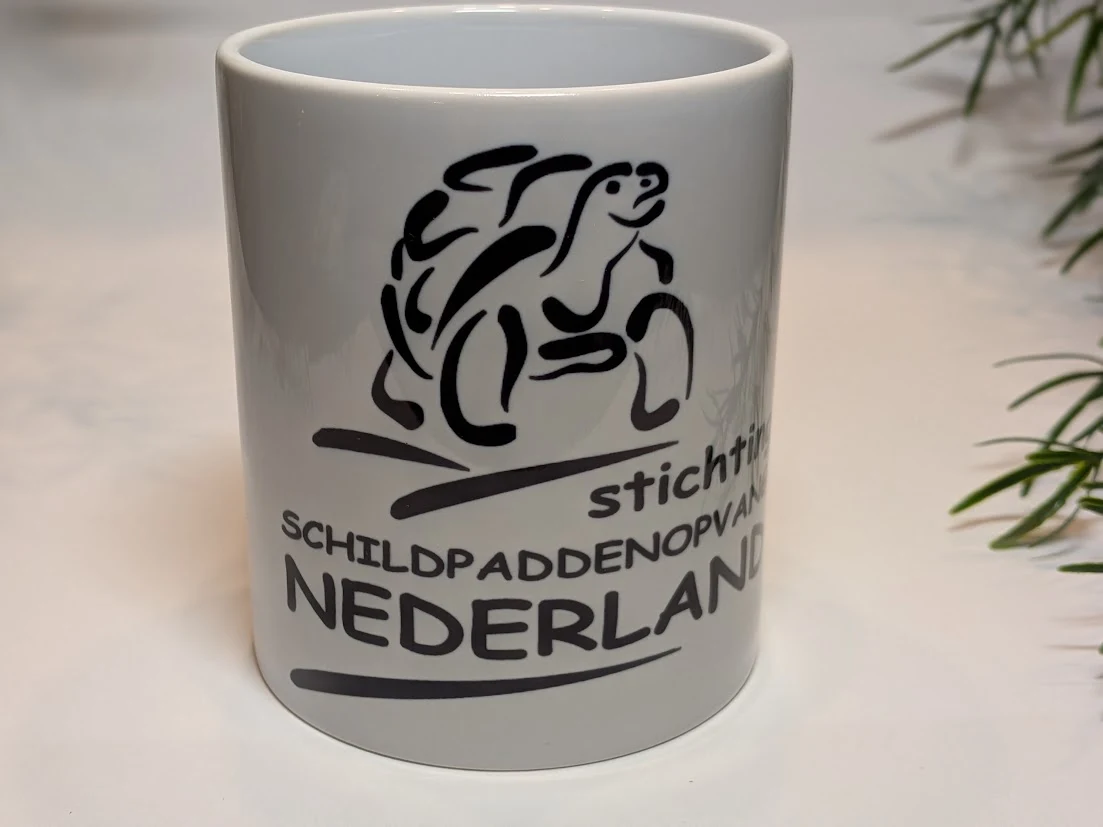 Donatiemok Stichting Schildpaddenopvang Nederland – Wit 330 ml